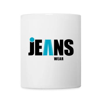 jeans wear mit punkt - Tasse - Weiß - Vorne