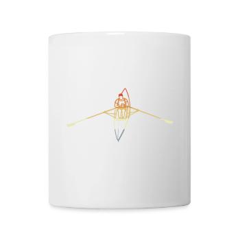 Vintage Sportruderboot - Tasse - Weiß - Vorne