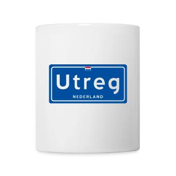 Ortsschild Utreg (Utrecht) - Tasse - Weiß - Vorne