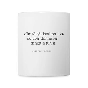 denkst fühlst 3 - Tasse - Weiß - Vorne