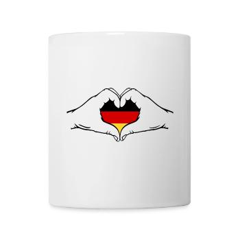 Germany Flag Hands Heart Shape - Mug - white - Front