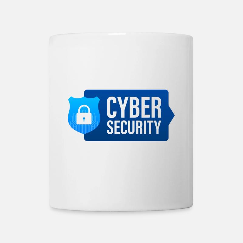 cyber security, ordinateur - Mug blanc - blanc