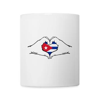 Cuba Flag Hands Heart Shape - Mug - white - Front