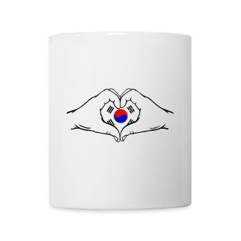 Drapeau de la Corée du Sud Aiguilles Forme De Coeur - Mug blanc - blanc - Devant