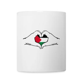 Drapeau de la Palestine Aiguilles Forme De Coeur - Mug blanc - blanc - Devant