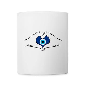 Nazar Herzform mit Hände - Tasse - Weiß - Vorne
