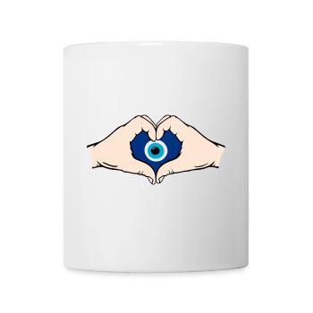 Nazar Herzform mit Hände - Tasse - Weiß - Vorne