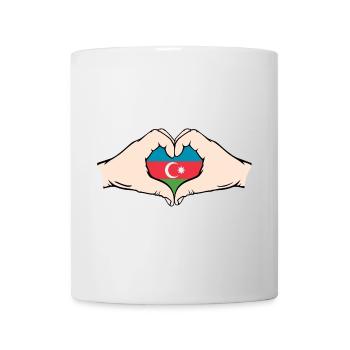 Azerbaijan Heart Shape with Hands - Mug - white - Front