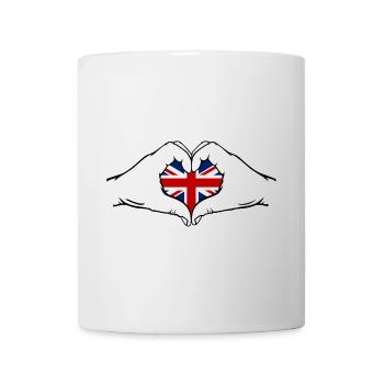 Angleterre en forme de coeur avec les mains - Mug blanc - blanc - Devant