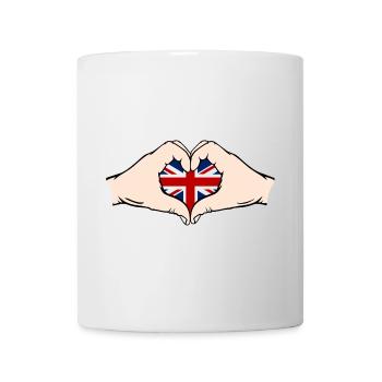 England Herzform mit Hände - Tasse - Weiß - Vorne