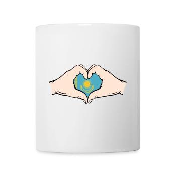 Kasachstan Herzform mit Hände - Tasse - Weiß - Vorne