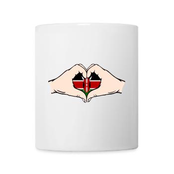 Kenia Herzform mit Hände - Tasse - Weiß - Vorne