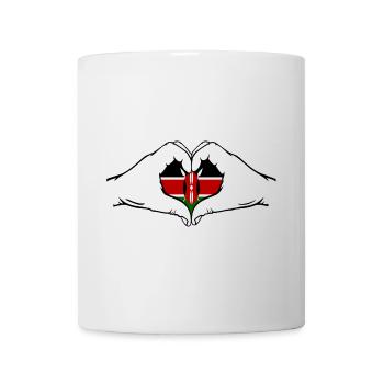 Kenya en forme de coeur avec les mains - Mug blanc - blanc - Devant