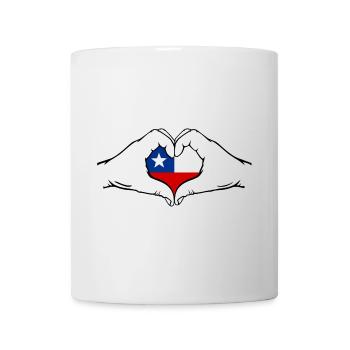 Chile Herzform mit Hände - Tasse - Weiß - Vorne