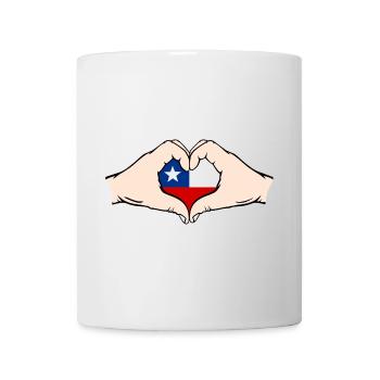 Chili en forme de coeur avec les mains - Mug blanc - blanc - Devant