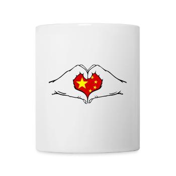 China Herzform mit Hände - Tasse - Weiß - Vorne