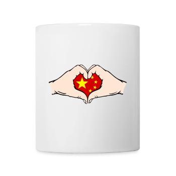 China Herzform mit Hände - Tasse - Weiß - Vorne