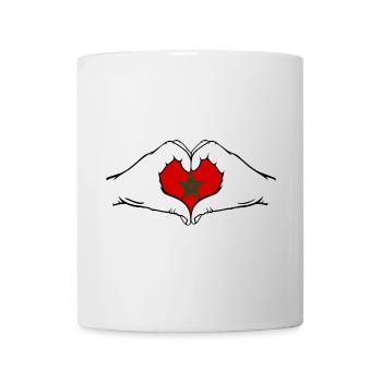 Marokko Herzform mit Hände - Tasse - Weiß - Vorne