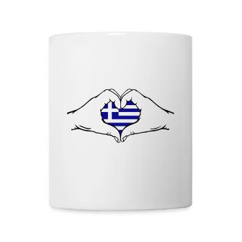 Greece Heart Shape with Hands - Mug - white - Front