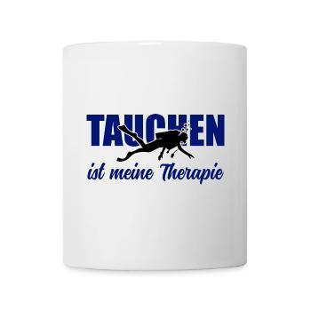 Tauchen ist meine Therapie – Taucher-Spruch - Tasse - Weiß - Vorne