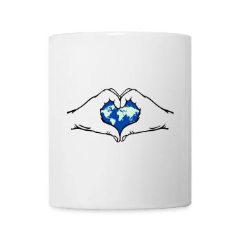 Forme de coeur d’amour du monde - Mug blanc - blanc - Devant