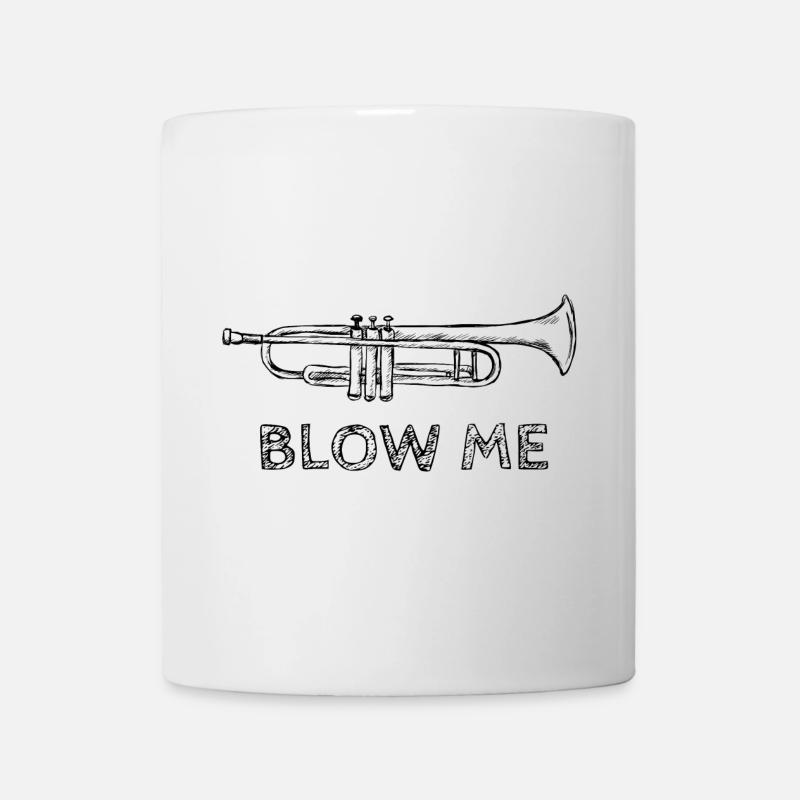Blas mich in die Trompete - Tasse - Weiß