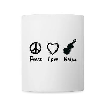 Paix Amour Violon - Mug blanc - blanc - Devant
