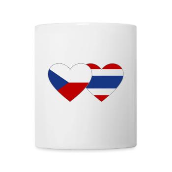 Tschechien Thailand Flagge Herz - Tasse - Weiß - Vorne