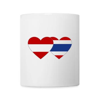 Austria Thailand Flag Heart - Mug - white - Front