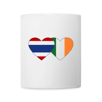 Thaïlande Irlande drapeau coeur - Mug blanc - blanc - Devant