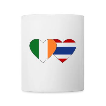 Irland Thailand Flagge Herz - Tasse - Weiß - Vorne