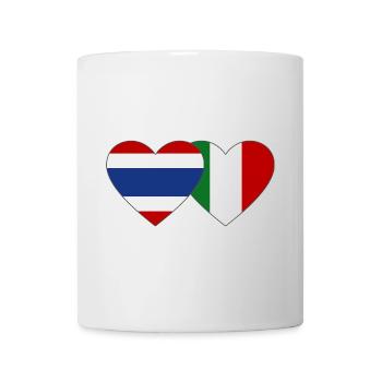 Thailand Italy Flag Heart - Mug - white - Front
