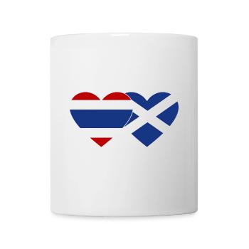 Coeur de drapeau de Thaïlande Ecosse - Mug blanc - blanc - Devant