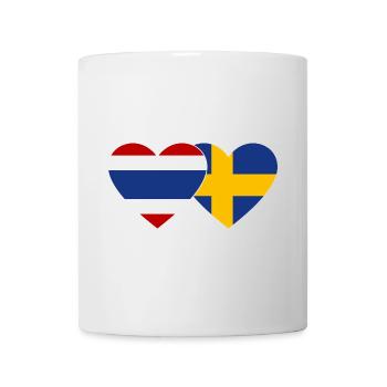 Thaïlande Suède Drapeau Coeur - Mug blanc - blanc - Devant