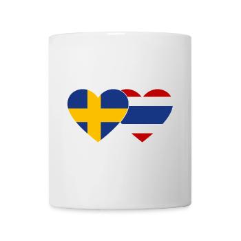Coeur de drapeau Suède Thaïlande - Mug blanc - blanc - Devant