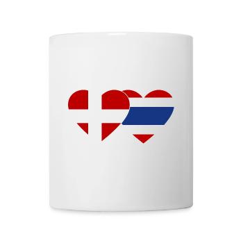Coeur de drapeau du Danemark Thaïlande - Mug blanc - blanc - Devant