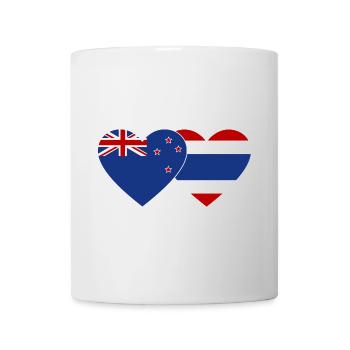 Neuseeland Thailand Flagge Herz - Tasse - Weiß - Vorne