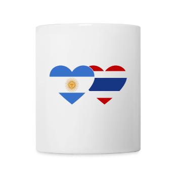 Argentine Thaïlande Drapeau Coeur - Mug blanc - blanc - Devant
