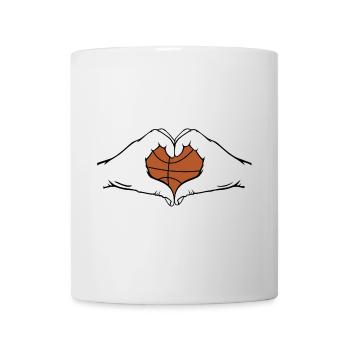 Basketball Herzform - Tasse - Weiß - Vorne
