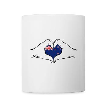Drapeau de la Nouvelle-Zélande en forme de coeur - Mug blanc - blanc - Devant