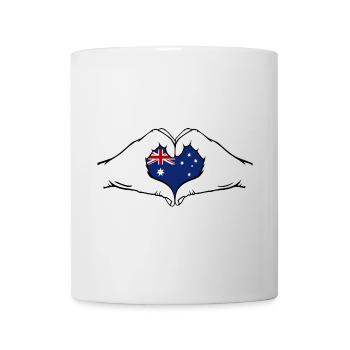 Australien Flagge Herzform - Tasse - Weiß - Vorne