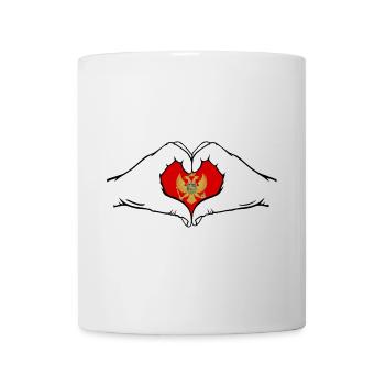 Montanegro Flag Heart Shape - Mug - white - Front