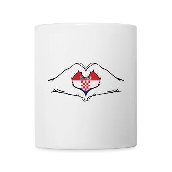 Croatia Flag Heart Shape - Mug - white - Front