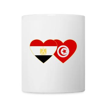 Egypte Tunisie Drapeau Coeur - Mug blanc - blanc - Devant