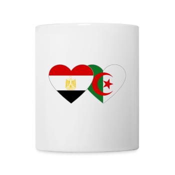 Egypte Algérie Drapeau Coeur - Mug blanc - blanc - Devant