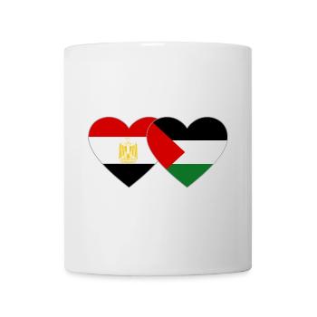 Egypte Palestine Drapeau Coeur - Mug blanc - blanc - Devant