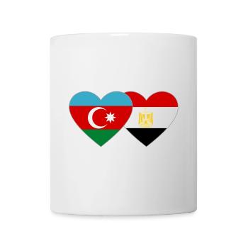 Azerbaijan Egypt Flag Heart - Mug - white - Front