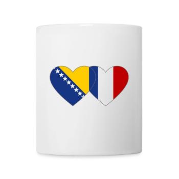 Bosnie France Drapeau Coeur - Mug blanc - blanc - Devant