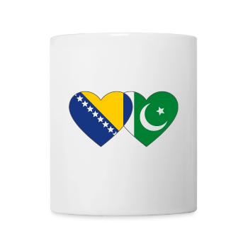 Bosnia Pakistan Flag Heart - Mug - white - Front
