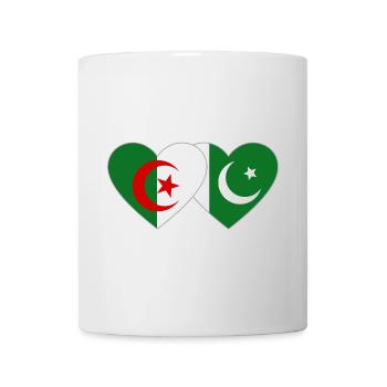Algeria Pakistan Flag Heart - Mug - white - Front